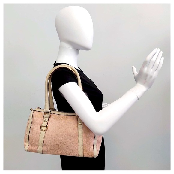 Gucci Pink Canvas Abbey Boston - Picture 2 of 15